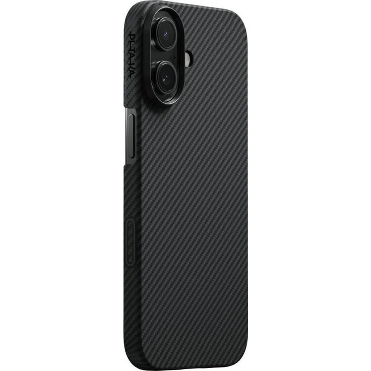 Pitaka Ultra-Slim Smartphone Hülle für Apple iPhone 17, Schwarz - Ultradünn, MagSafe-kompatibel, hochwertiges Aramidfaser-Material