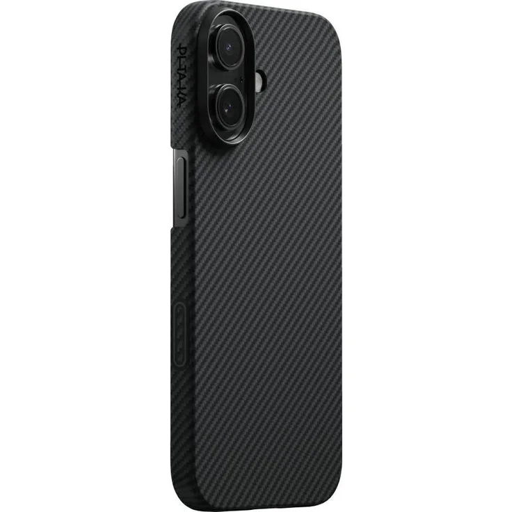 Pitaka Ultra-Slim Smartphone Hülle für Apple iPhone 17, Schwarz - Ultradünn, MagSafe-kompatibel, hochwertiges Aramidfaser-Material