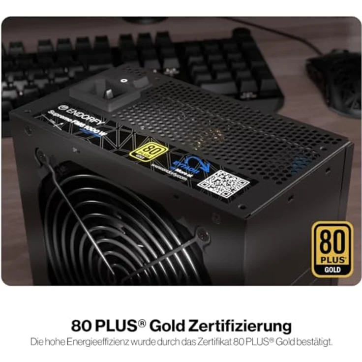 ENDORFY Supremo FM6 Gold 1000W, ATX 3.1 PC Netzteil, 80 Plus® Gold-Zertifizierung, Leiser Betrieb, Fluctus Lüfter mit FDB-Lager, 100% japanische Kondensatoren, Vollmodulares Kabelmanagement – Bild 3
