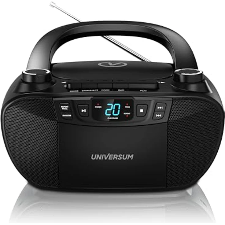 UNIVERSUM* BB 200, tragbarer CD-Player mit AM/FM Radio, Kassettenspieler und Kopfhöreranschluss, leicht bedienbar – Bild 1