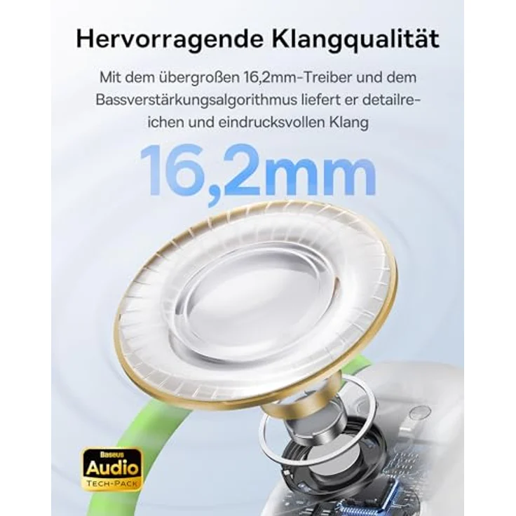 Baseus Eli Sport 1 Open Ear kopfhörer Bluetooth, Direktionale Akustik, druckvoller Bass, Ultraleicht, IPX4 wasserdicht, ENC-Mikrofone, kopfhörer kabellos Bluetooth 5.3-für Laufen, Training, Fitness – Bild 5
