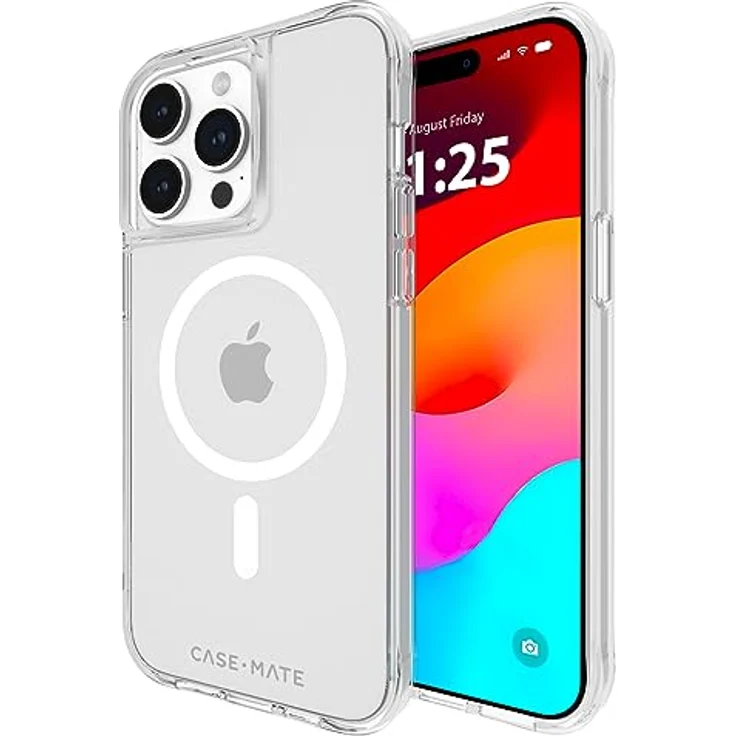 Case-Mate Tough Clear Mag-Safe Case Schutzhülle kompatibel mit Apple iPhone 15 Pro Max Hülle Durchsichtig (Recyceltes Material, 4,5 m Fallschutz, Integrierter Mag-Safe-Ring) - Transparent – Bild 1