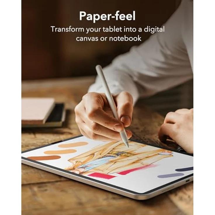 ESR 2 Stück Papiertraum Display Schutzfolie für iPad Pro 11? 2020 [Unterstützt Apple Pencil] [Schreiben/Zeichnen wie auf Papier] Blendfreie Matte PET Folie für iPad Pro 11-Zoll 2020 (Nicht Glas) – Bild 5