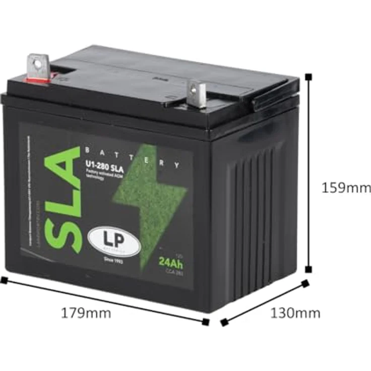 Landport AGM Batterie 12V 24Ah für Rasenmäher Rasentraktor LS U1-280 SLA, zuverlässige Energiequelle mit 280A Startleistung – Bild 5