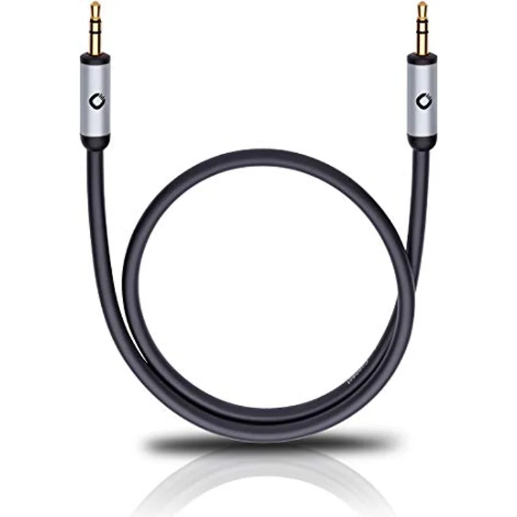 OEHLBACH 60013 I-Connect, Audio Kabel 1,5 m, 3.5 mm Klinke, hochwertige Metallstecker mit 24 Karat Vergoldung, schwarz/weiß – Bild 3