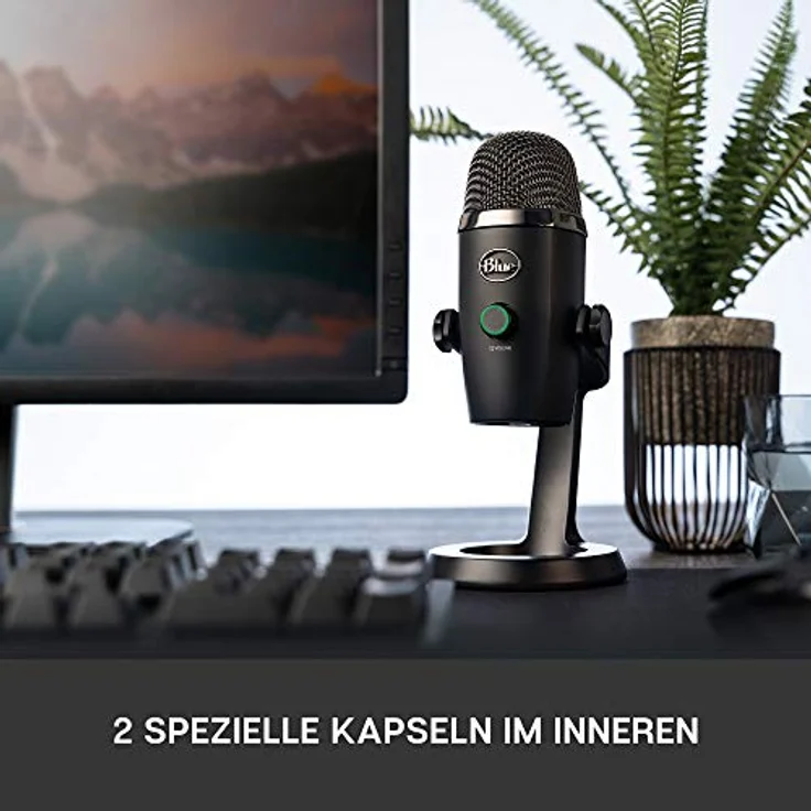 Blue Yeti NANO USB-Mikrofon für Aufnahme und Streaming auf PC und Mac, verstellbares Stativ, Plug und Play - Schwarz - Preisvergleich – Bild 3
