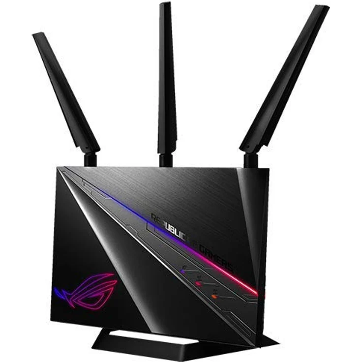Asus GT-AC2900 ROG Rapture Gaming Router (Ai Mesh WLAN System, WiFi 5 AC2900, Aura Sync LED, VPN Fusion, Geforce Now, 4x Gigabit LAN Link Aggregation, 1.8 GHz DC CPU, AiProtection, USB 3.0) – Bild 2