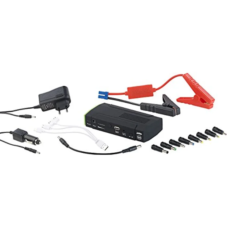 revolt Jump Starter: Notebook-Powerbank mit Kfz-Starthilfe & LED-Leuchte, 8.000 mAh, 400 A (Auto Powerbank, Akku Starthilfe Powerbank, Batterie Start) – Bild 4