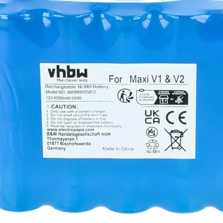 vhbw 4X Akku für ApeLight Maxi V1, V2 LED-Leuchte, 4,5 Ah, 12 V, NiMH, wiederaufladbar, langlebig – Bild 5