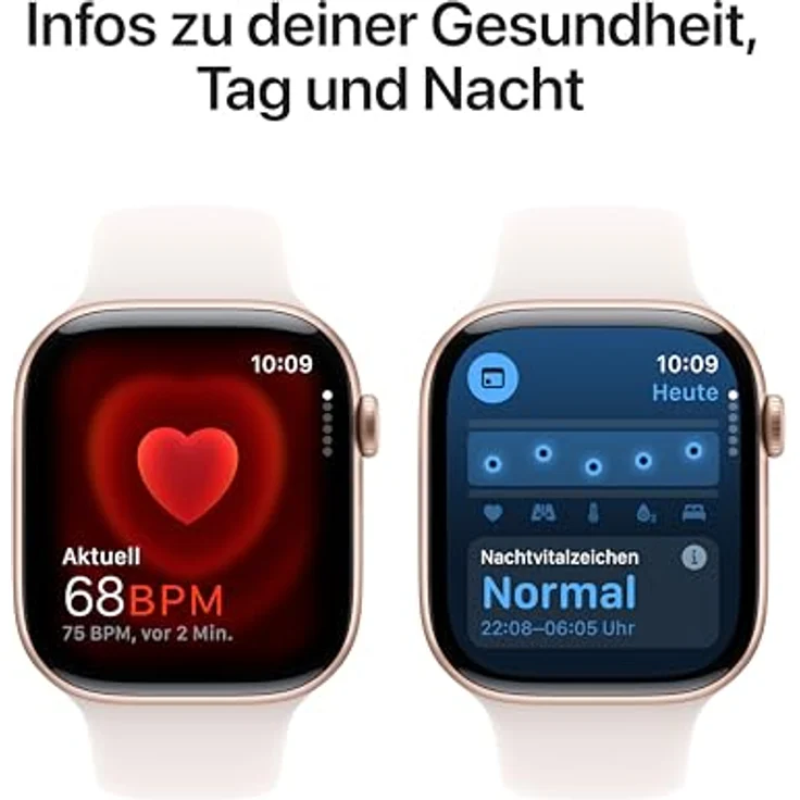 Apple Watch Series 10, 46 mm, GPS + Cellular, Aluminiumgehäuse Roségold, Sportarmband Blassrosa, M/L – Bild 5