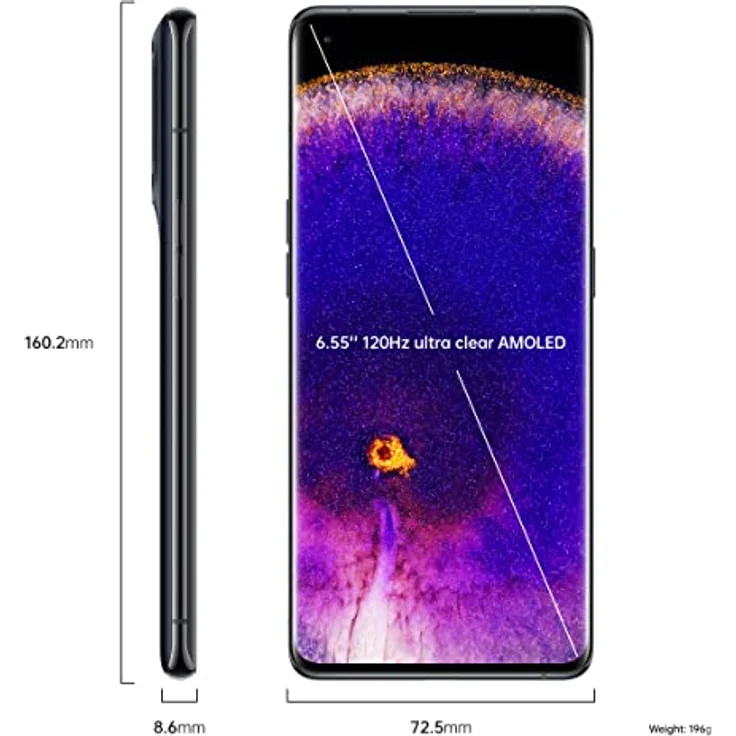 OPPO Find X5 5G - Smartphone 256GB, 8GB RAM, Dual SIM, Black – Bild 5