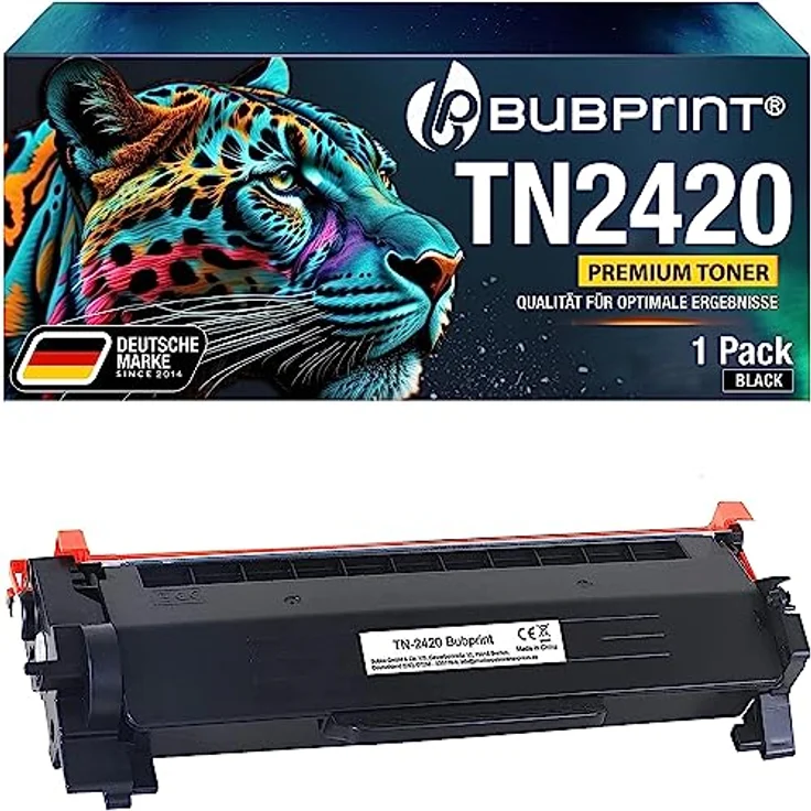Bubprint Toner kompatibel mit Brother TN-2420, Schwarz, Druckleistung bis zu 3.000 Seiten, einfache Installation – Bild 1