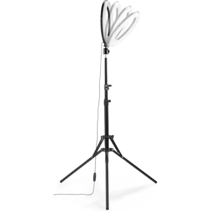 Hama SpotLight Steady 120 II, LED-Ringlicht mit Stativ (210 cm, 160 LEDs, 3 Lichtfarben, für Selfies und Videos) – Bild 6