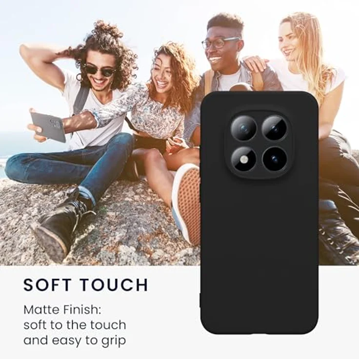 kwmobile Handyhülle kompatibel mit Xiaomi Redmi Note 15 Pro 5G - Flexible Silikon Schutzhülle in Schwarz matt, rutschfest und reißfest mit präzisen Ausschnitten – Bild 4