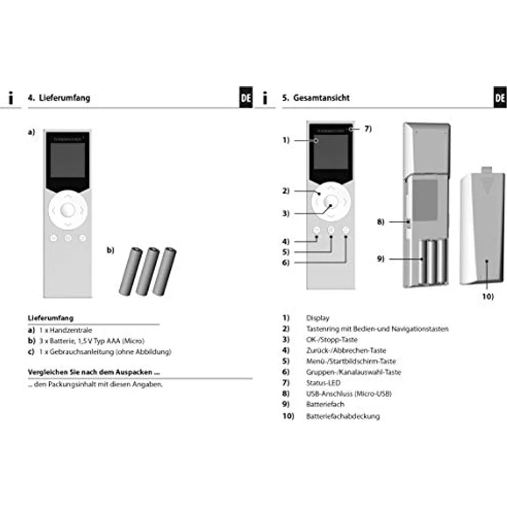 Rademacher 9493-1 DuoFern Handzentrale - Zentrale Steuerung und Fernbedienung für DuoFern Geräte (Smart Home) – Bild 3