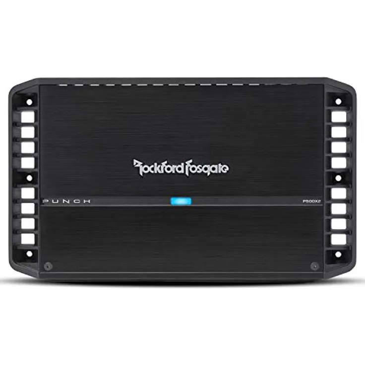 Rockford Fosgate P500X2 PUNCH 2-Kanal Verstärker, 2 × 150 W RMS, Class-AB, variabler Hoch- und Tiefpassfilter, Aluminiumgehäuse