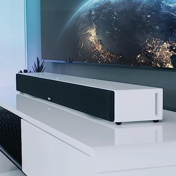 Nubert nuPro AS-2500 | Weiße Soundbar | kompakte Soundbar mit Dolby Audio, DTS und Bluetooth | Aktiver TV-Lautsprecher für Spitzenklang | Geeignet für Wandmontage | Stereoton in 3-Wege-Technik – Bild 5