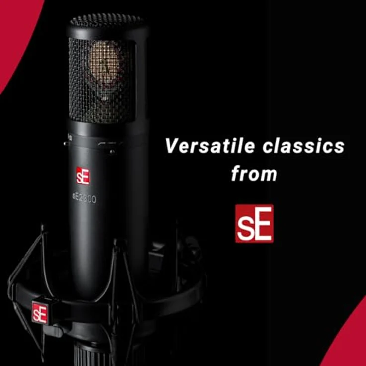 sE Electronics sE2300, Großmembran-Studiomikrofon mit Frequenzbereich 20 Hz - 20 kHz, 48 V Stromversorgung, Empfindlichkeit 24 mV/Pa, max SPL 126/136/146 dB, Impedanz 40 Ohm – Bild 5