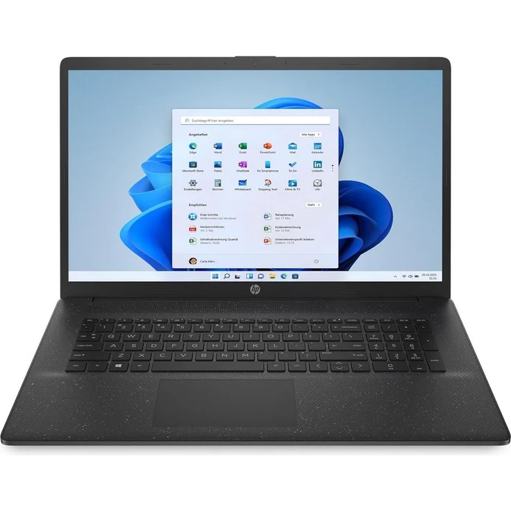 HP 17-cn3132ng, 17.3" Notebook mit Intel Core i3-N305, 8 GB RAM und 512 GB SSD, Schwarz – Bild 1