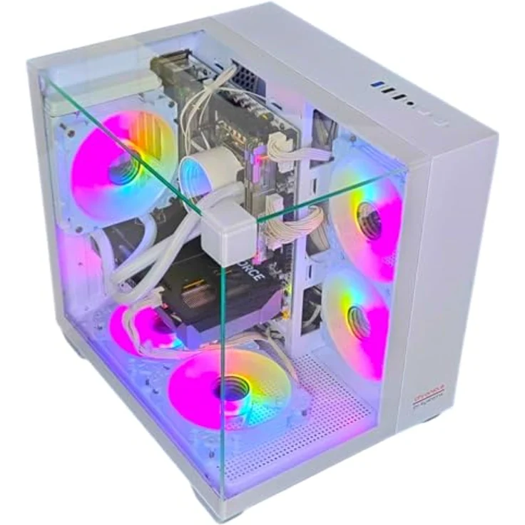 PC Store NCA Chronicle Gaming PC Triorama, Intel E5-2678v3, 12 Core, 64 GB RAM, 1 TB SSD, Nvidia GeForce RTX 5060, Wasserkühlung, Windows 11, weiß – Bild 1