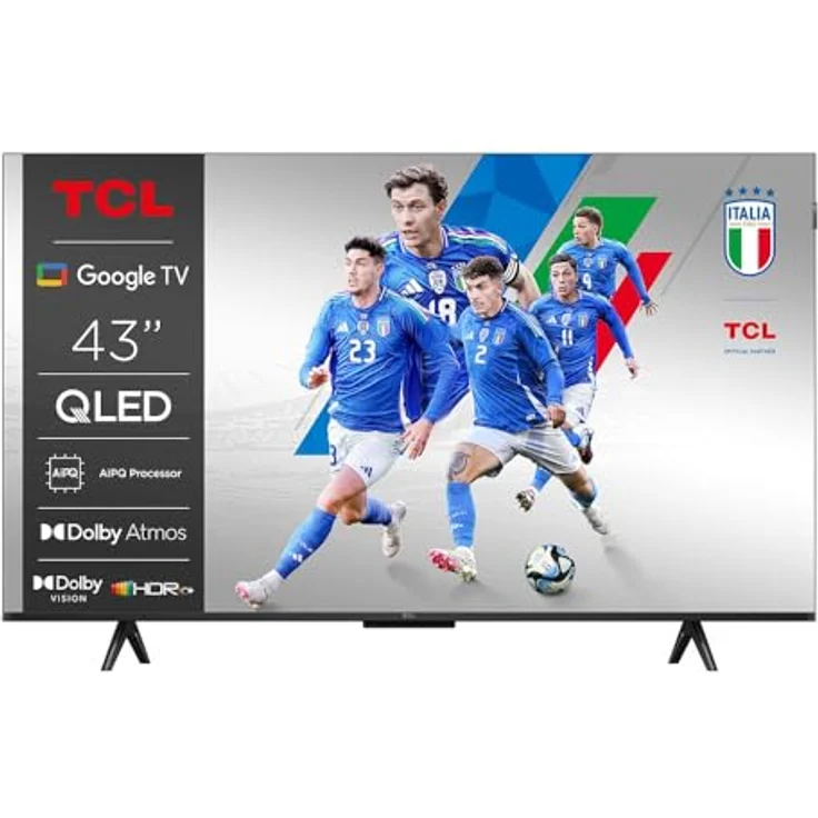 TCL P79K 43P79K, 43 Zoll QLED Smart-TV mit 3840 x 2160 Pixel, WLAN, Dolby Atmos und Google TV, Metallisch – Bild 1