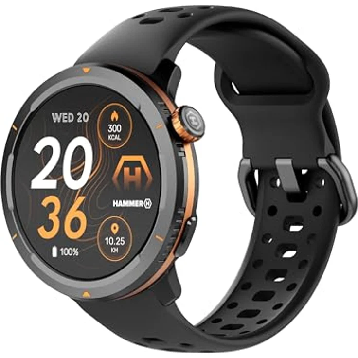 HAMMER, HAMMER Watch 2 Lite Smartwatch mit Sportmodi und Gesundheits-Tracking, Schwarz – Bild 3