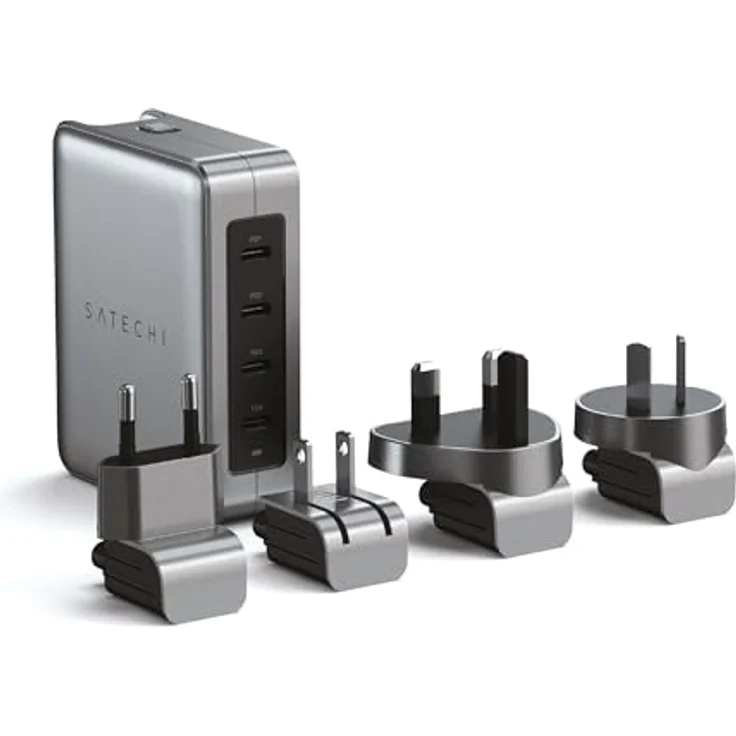 Satechi 145W PD Ladegerät mit 4 USB-C Anschlüssen, Grau – Bild 1