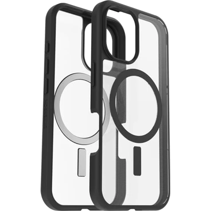 OtterBox React MagSafe Schutzhülle für iPhone 16, Schwarz / Transparent / Schwarz, Ultradünn, Hartschale mit weichem Griffrand – Bild 2