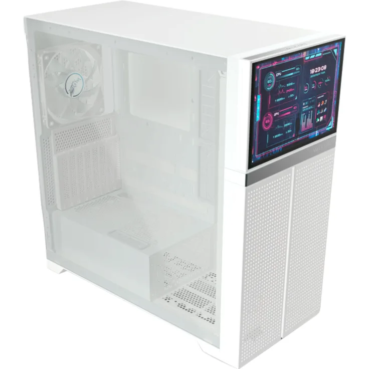 Valkyrie PC-Gehäuse Valkyrie VK02 LCD, Tower-Gehäuse, (Tempered Glass, 10,1" Touchscreen-Display)
