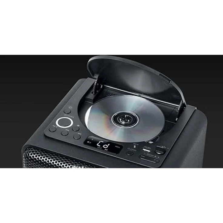 Muse DJ-Party-Box, tragbarer Bluetooth-Lautsprecher mit CD-Player, Stereo-Pairing, Farbwechsel-Lichtern und eingebauter Batterie, 150 Watt, schwarz (M-1820 DJ) – Bild 3