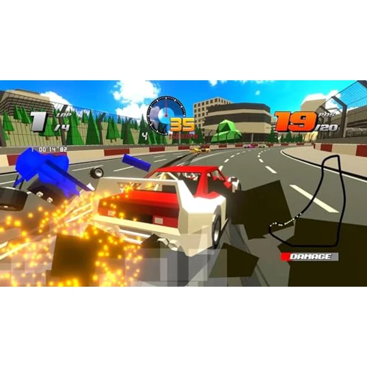 Numskull Games Formula Retro Racing: World Tour, Nintendo Switch Game mit Multiplayer und zerstörbaren Autos, bunt – Bild 4