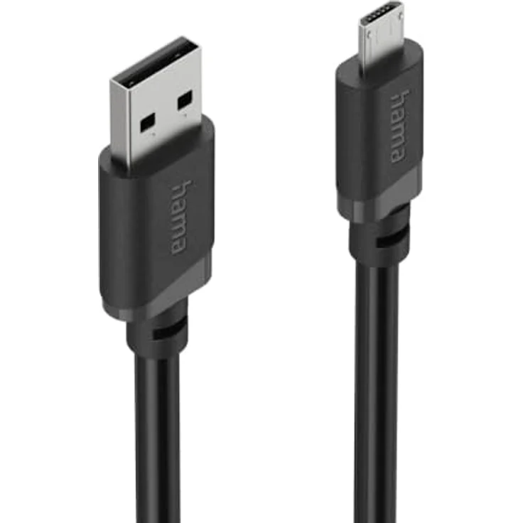 Hama 201804 USB A auf Micro-USB B Ladekabel, 2 m, 0,48 Gbit/s, schwarz – Bild 4