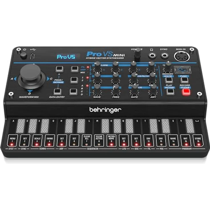 Behringer Pro VS Mini, Analog Synthesizer mit 5 Stimmen, 4 Oszillatoren, 128 Wellenformen und Vector Joystick – Bild 2