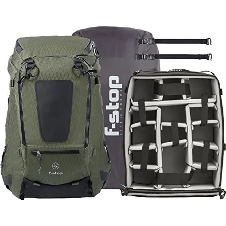 F-Stop DuraDiamond Tilopa Essentials Bundle, 50 l Fotorucksack mit Laptopfach, grün