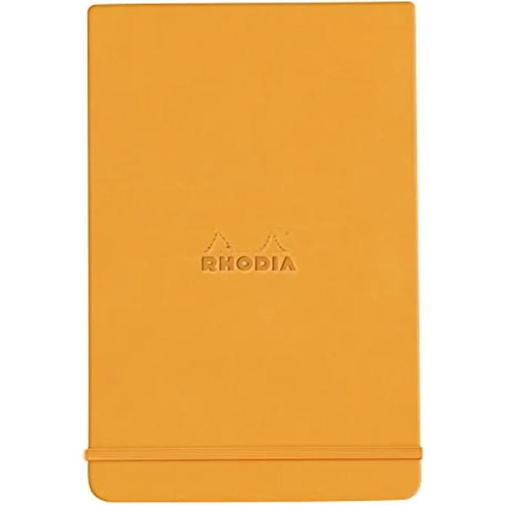 Rhodia Einsteck-Fotoalbum Webnotepad 9x14 cm, 96 Bl liniert, mikroperforiert, 90g, orange, festes Notizbuch mit Gummizugverschluss – Bild 1