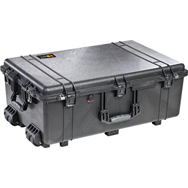 PELI 1650 Koffer, wasserdicht und bruchsicher mit Rasterschaumstoff und Noppenschaumstoff, schwarz – Bild 1