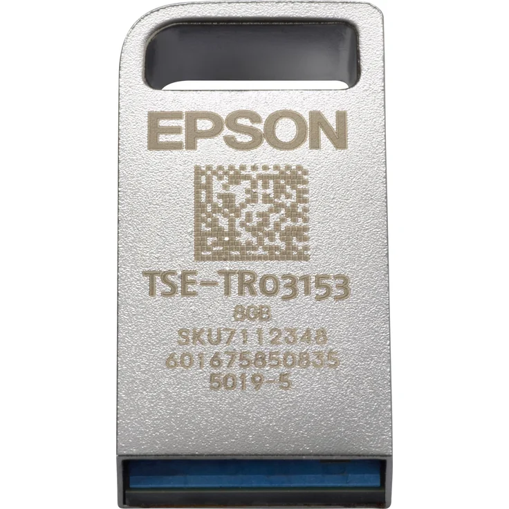 Epson TSE (8 GB, USB A), USB Stick, Silber – Bild 1