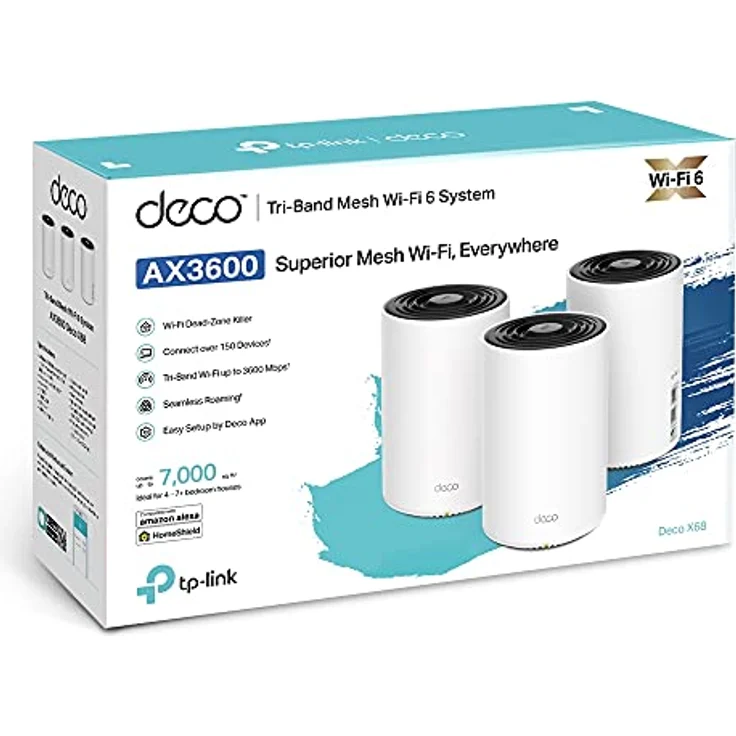 TP-Link Deco BE68 (3-pack), Tri-Band Mesh Router mit Wi-Fi 7, 752.51 m² Abdeckung, 10 Gbps Leistung, kompatibel mit Amazon Alexa und Google Assistant – Bild 9