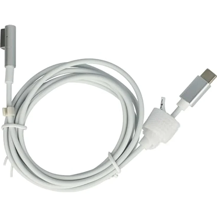 vhbw Adapterkabel USB Typ C auf MagSafe 1, 170 cm, 65 W, weiß, mit LED-Anzeige und magnetic connector für Apple MacBook 13" (Mitte 2010) und (Ende 2009) – Bild 2