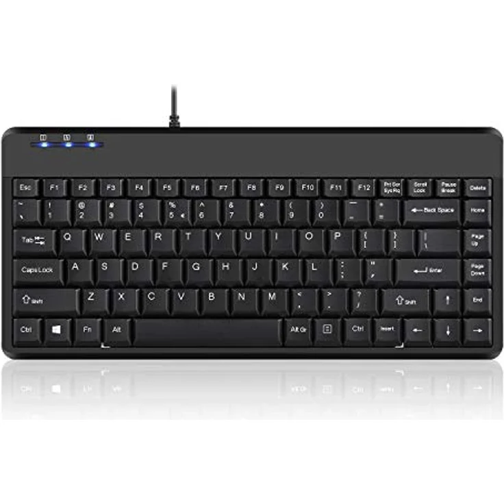 Perixx Tastatur mit USB Schwarz schwarz Mini – Bild 2