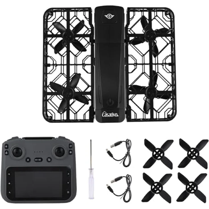 Casativo Duall-Full-HD Kamera Drohne faltbar mit 4,5" FPV, 120 m Reichweite, 25 Minuten Flugzeit, 1280 x 720 Auflösung – Bild 7