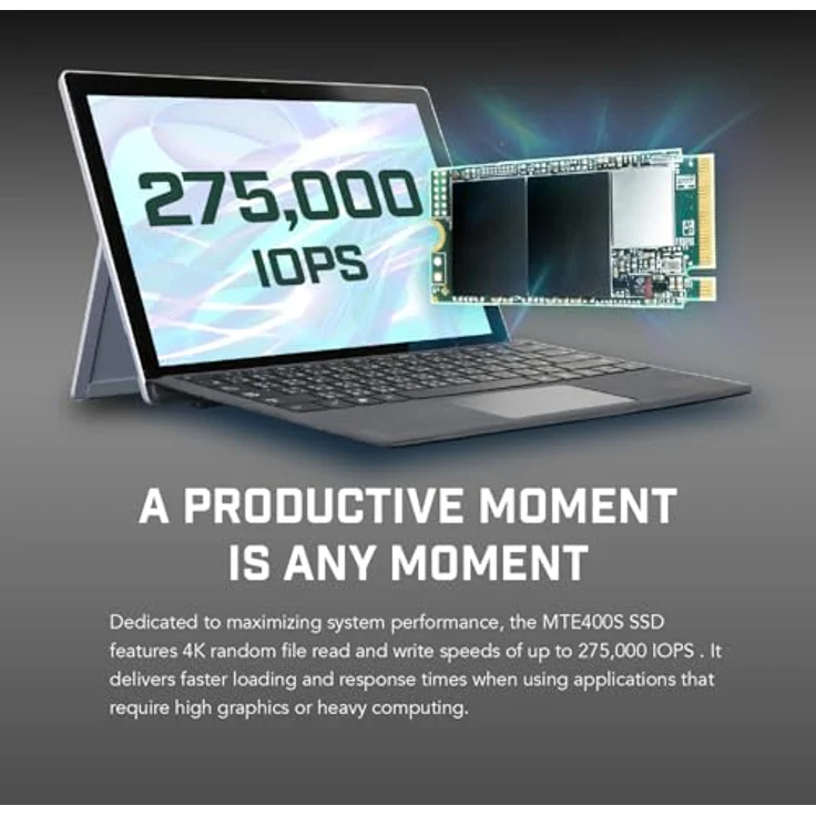 Transcend MTE400S 512 GB NVMe PCIe Gen3 x4 M.2 2242 Internal Solid State Drive (SSD) 3D TLC NAND (TS512GMTE400S) – Bild 5