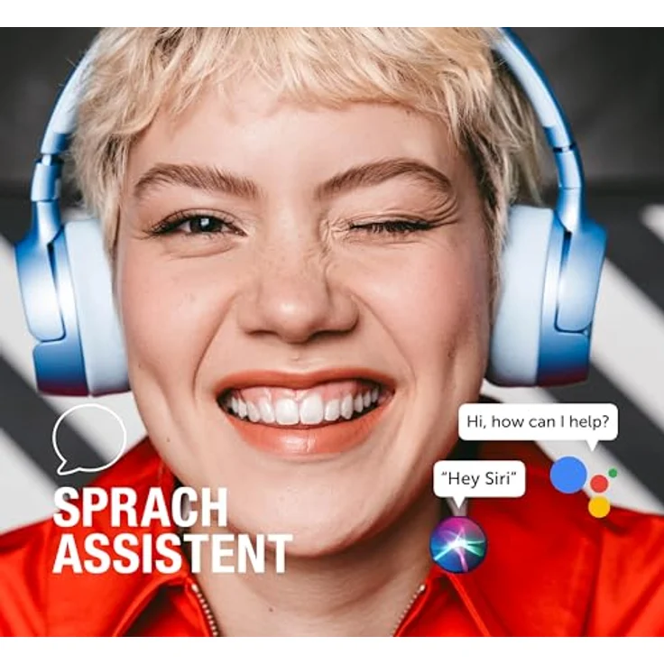 Fresh 'n Rebel Code Fuse, On-Ear Bluetooth-Kopfhörer, kabellos, 30 Stunden Spielzeit, faltbar, mit Mikrofon und Sprachassistent, Vivid Blue – Bild 5