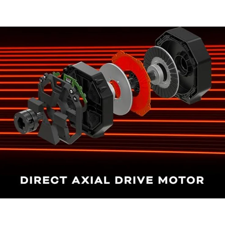 THRUSTMASTER T598, Direct Axial Drive Force Feedback-Rennlenkrad für PS5, PS4, PC, mit 30 cm abnehmbarer Sportwagen-Felge und H.E.A.R.T. Pedalen, schwarz/rot – Bild 4