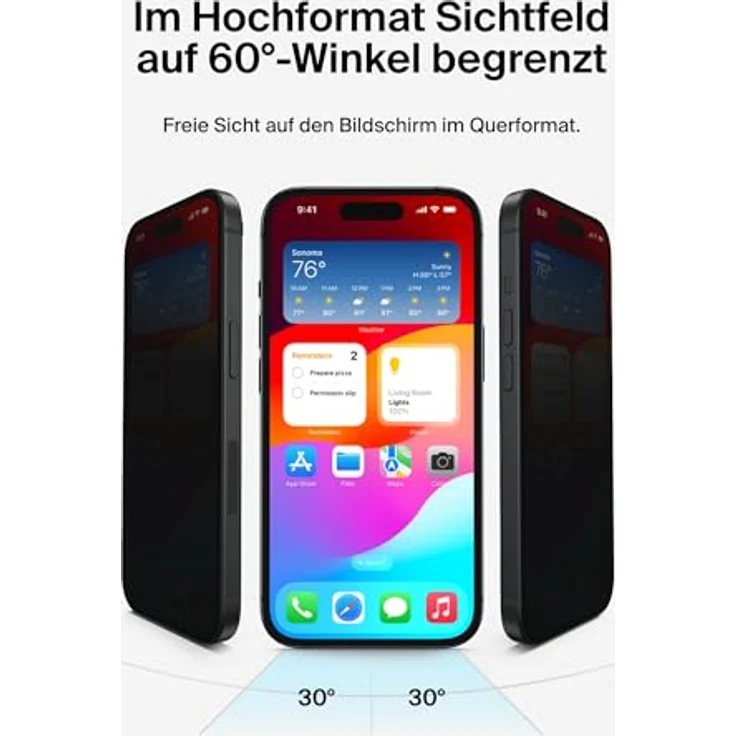 Belkin ScreenForce InvisiGlass iPhone 16 Pro Sichtschutz, kratzfester Stoßschutz Schutzfolie aus recyceltem Glas, Positionierungsschale, Displayschutz - Nachhaltig (Farbe: Nicht spezifiziert) – Bild 4