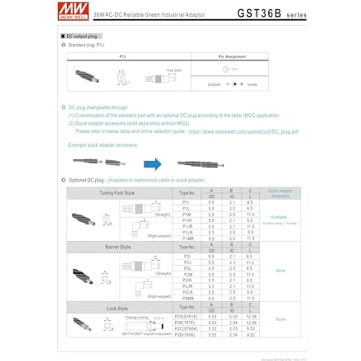 MEAN WELL GST36B12-P1J, AC/DC Tisch- und Steckernetzteil 12 V 36 W, 3 A – Bild 4