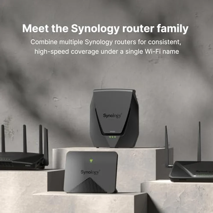 Synology Mesh Router MR2200ac, MR2200AC, Tri-Band WLAN-System mit umfangreichen VPN-Funktionen, schwarz – Bild 4
