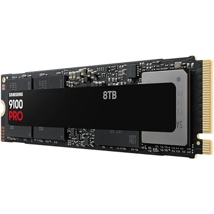 Samsung 9100 PRO NVMe M.2 SSD, 8 TB, PCIe 5.0, 14.800 MB/s Lesen, 13.400 MB/s Schreiben, Schwarz – Bild 2