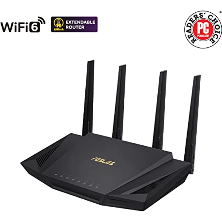 Asus RT-AX58U Home Office Router (Ai Mesh WLAN System, WiFi 6 AX3000, Gigabit LAN, AiProtection, USB 3.0, 160 MHz, VPN, PPTP, OpenVPN) – Bild 2