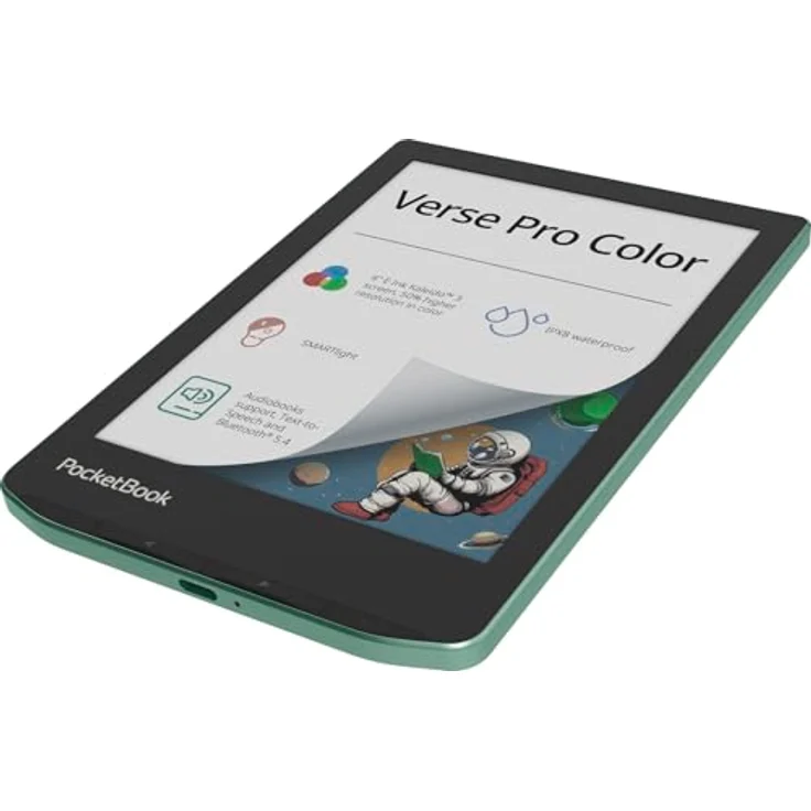 PocketBook Verse Pro Color, eBook-Reader 15.2cm (6 Zoll) mit E Ink Kaleido™ 3-Bildschirm, Bluetooth® 5.4, Sage – Bild 2